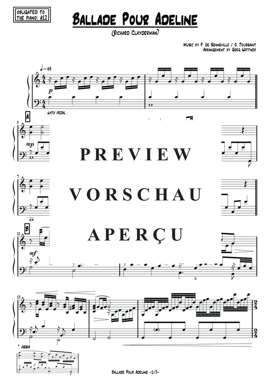 gallery: Ballade Pour Adeline , Clayderman, Richard, (Klavier Solo)