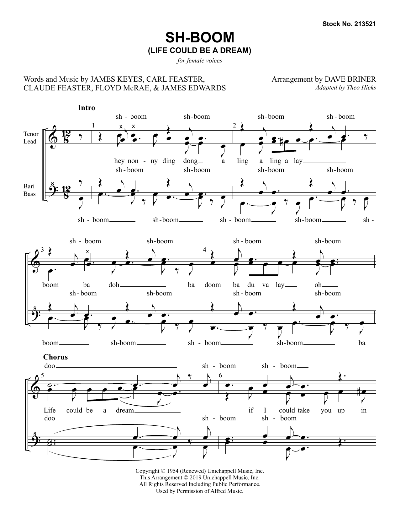 Product gallery: Page 1 of 1 Sh-Boom (Life Could Be A Dream) (arr. Dave Briner), The Crew-Cuts