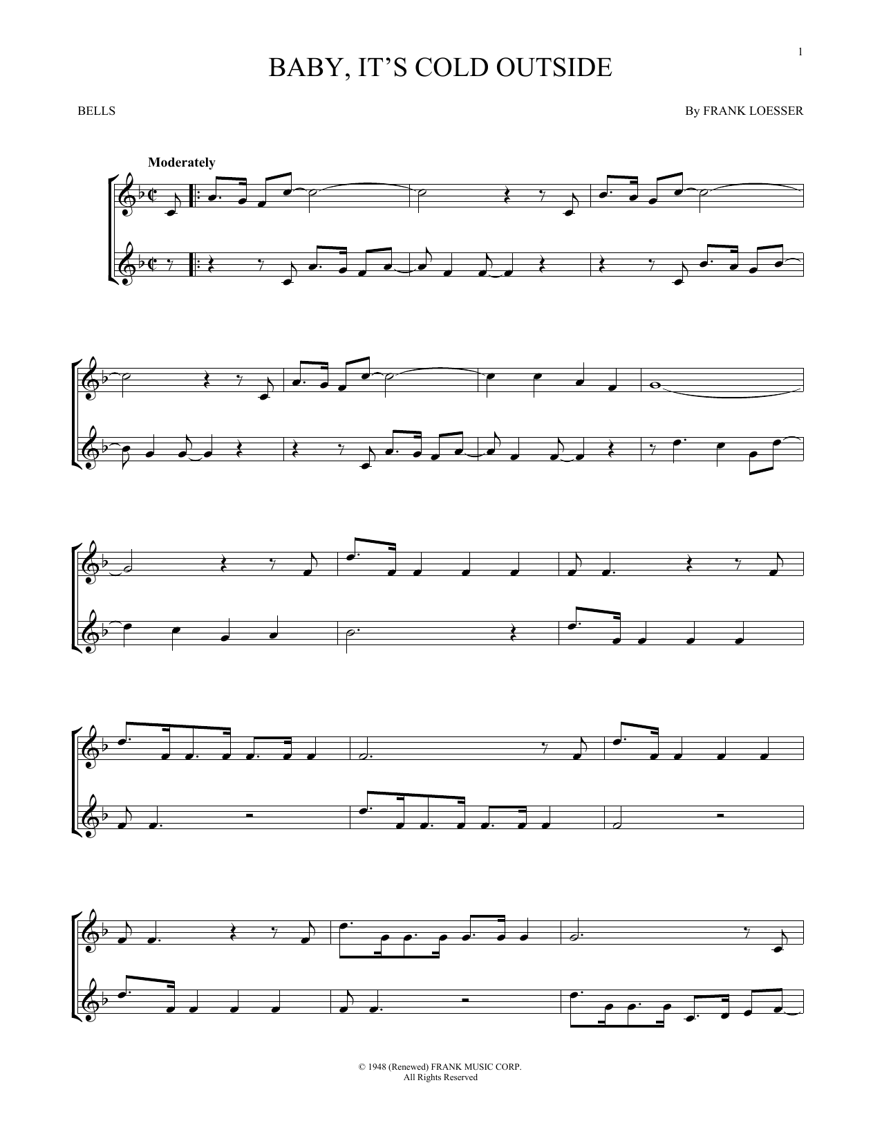 Produktgalerie: Seite 1 von 1 Baby, It's Cold Outside, Frank Loesser, Percussion