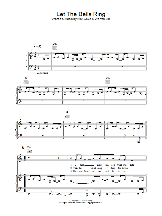Produktgalerie: Seite 1 von 1 Let The Bells Ring, Nick Cave, Gesang, Gitarre, Klavier