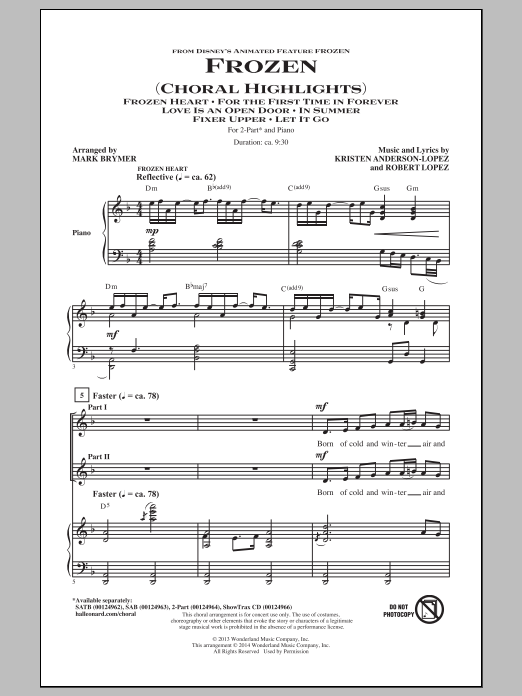 Product picture to: Frozen (Choral Highlights)