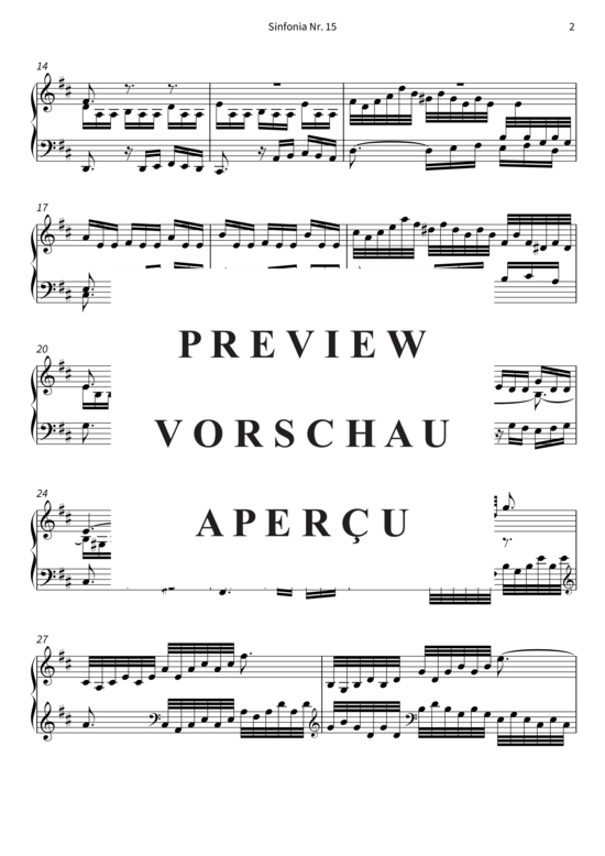 Produktgalerie: Seite 5 von 6 Sinfonia Nr. 15 - BWV 801 , , Klavier Solo