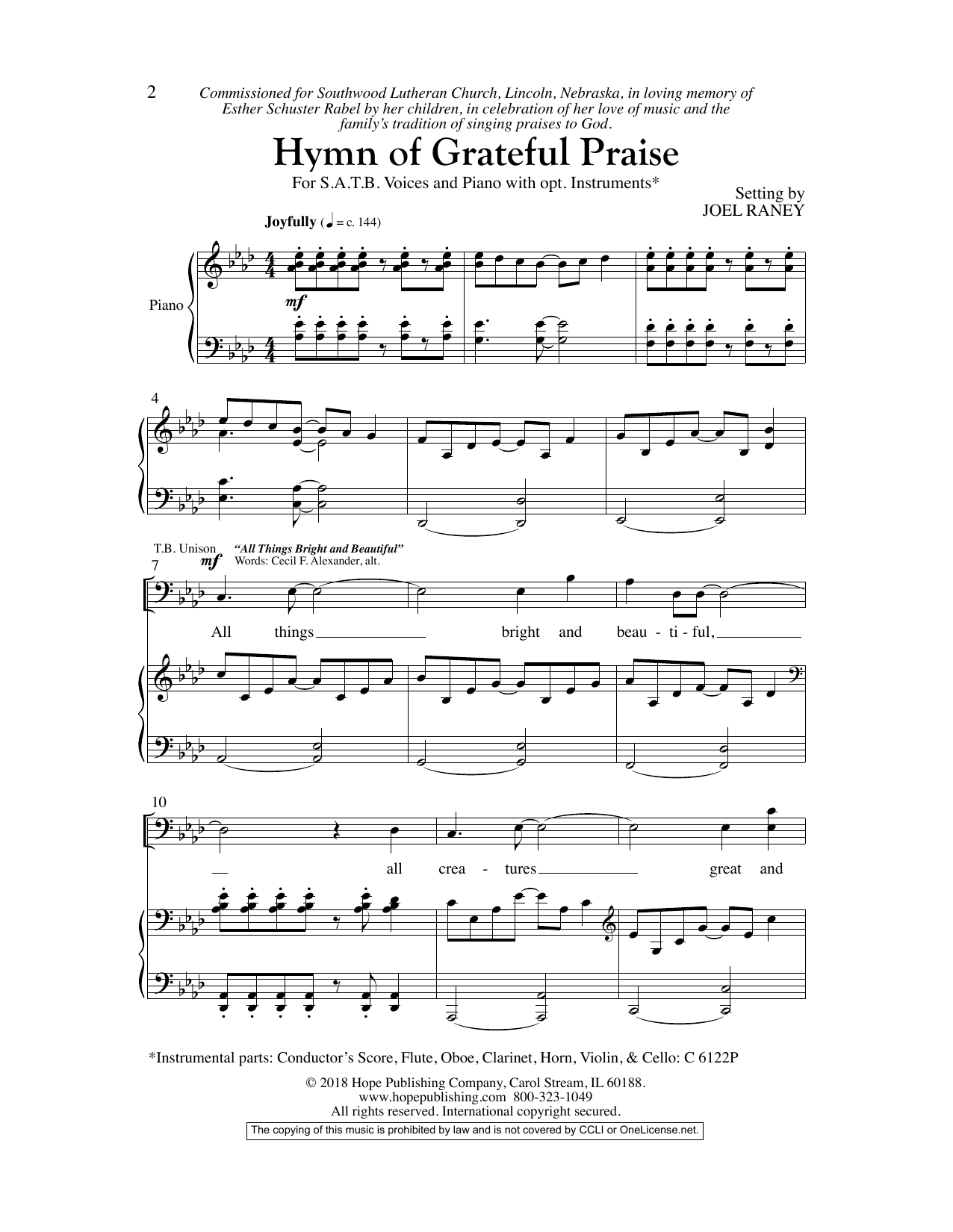 Product picture to: Hymn Of Grateful Praise