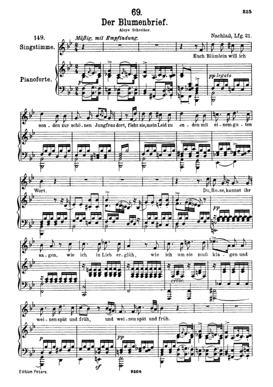 Product picture to: Der Blumenbrief D.622Franz Schubert