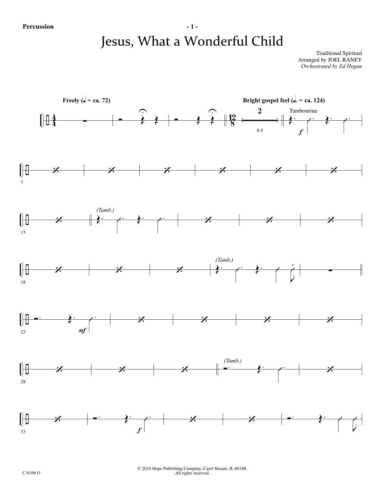 Produktgalerie: Seite 1 von 1 Jesus, What a Wonderful Child - Percussion, Joel Raney, Chor