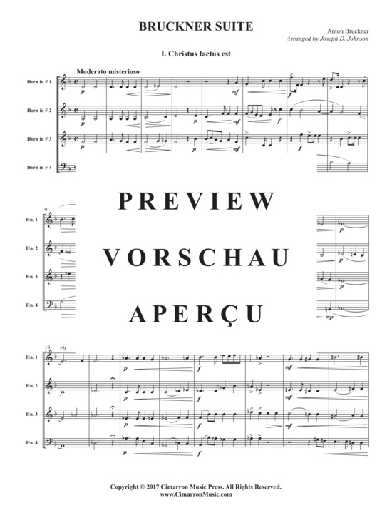 Produktgalerie: Seite 3 von 21 Bruckner Suite , , (Horn Quartett)