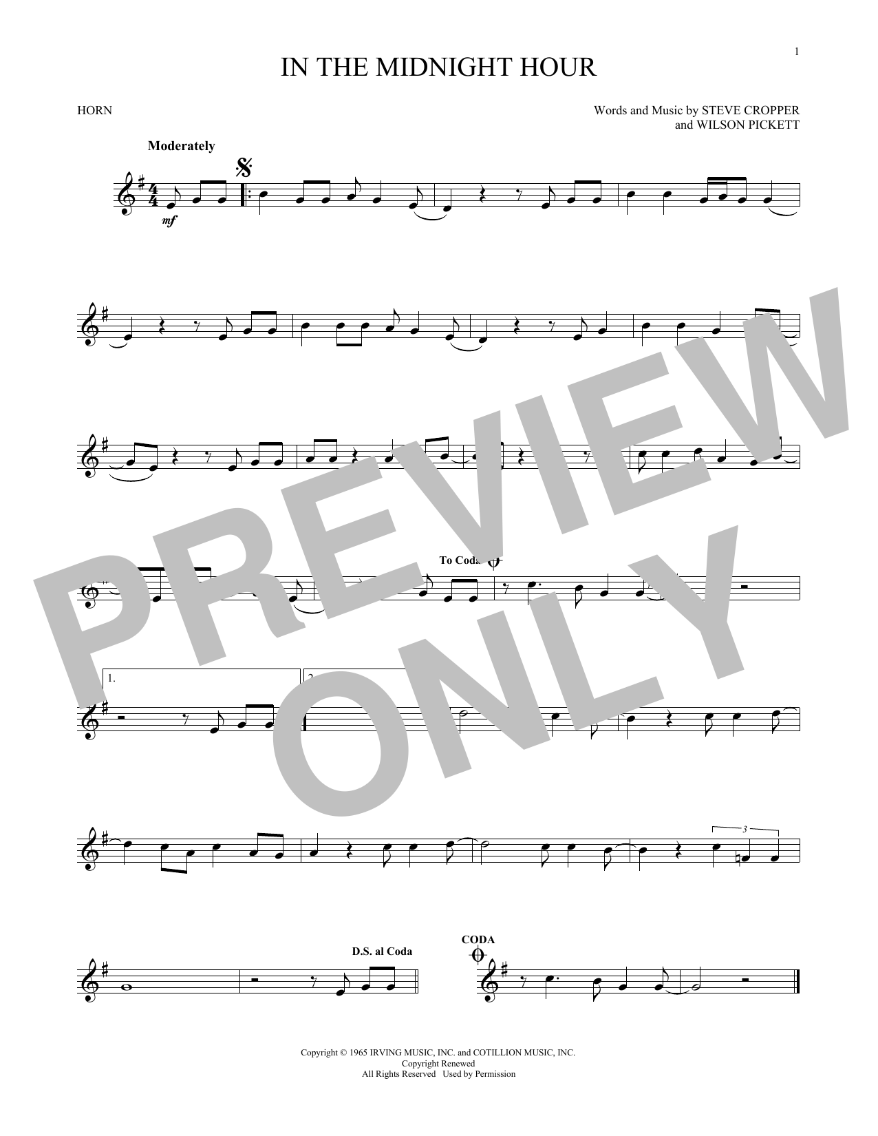 Produktgalerie: Seite 1 von 1 In The Midnight Hour, Wilson Pickett, Horn