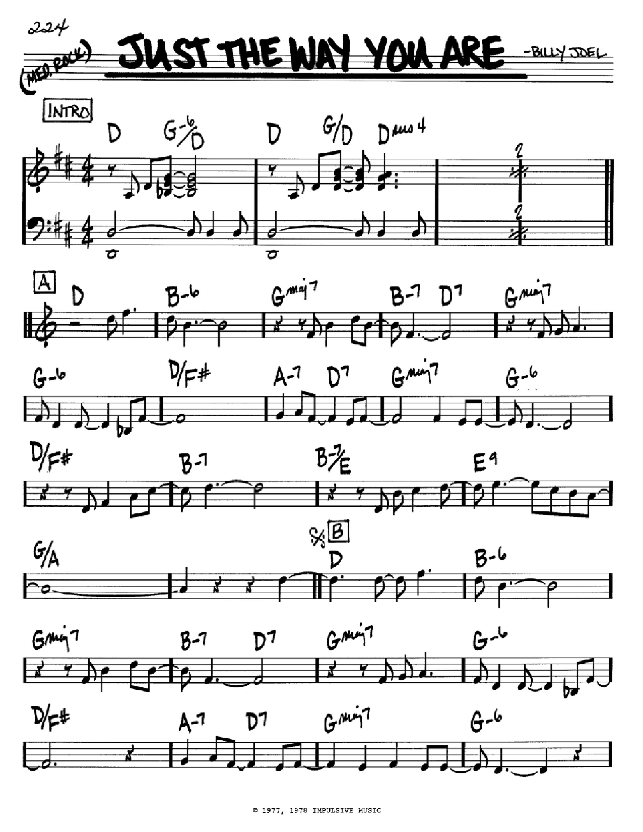 Produktgalerie: Seite 1 von 1 Just The Way You Are, Billy Joel
