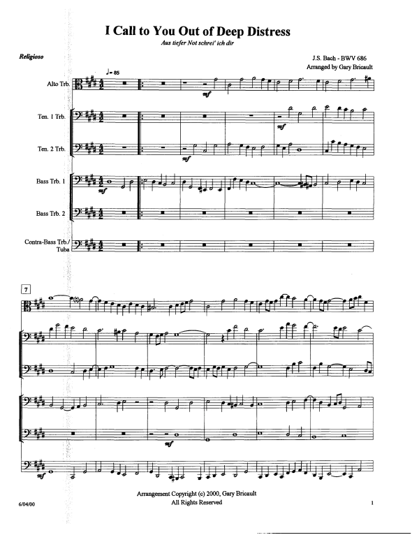 Product picture to: I Call to You Out of Deep Distress, BWV 686Bach, Johann Sebastian