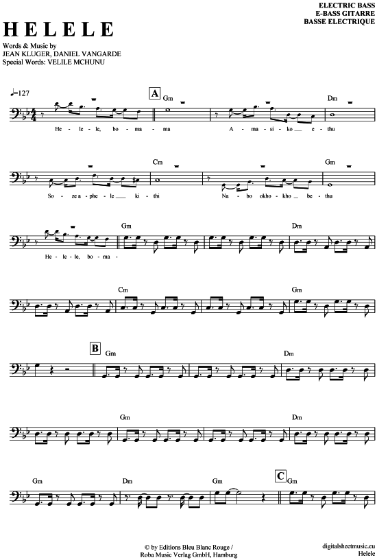 Product gallery: Page 1 of 4 Helele , Velile & Safri Duo, Bass Guitar