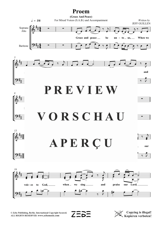 Produktgalerie: Seite 3 von 8 Proem (Grace and Peace), , Gemischter Chor SAB und Klavier