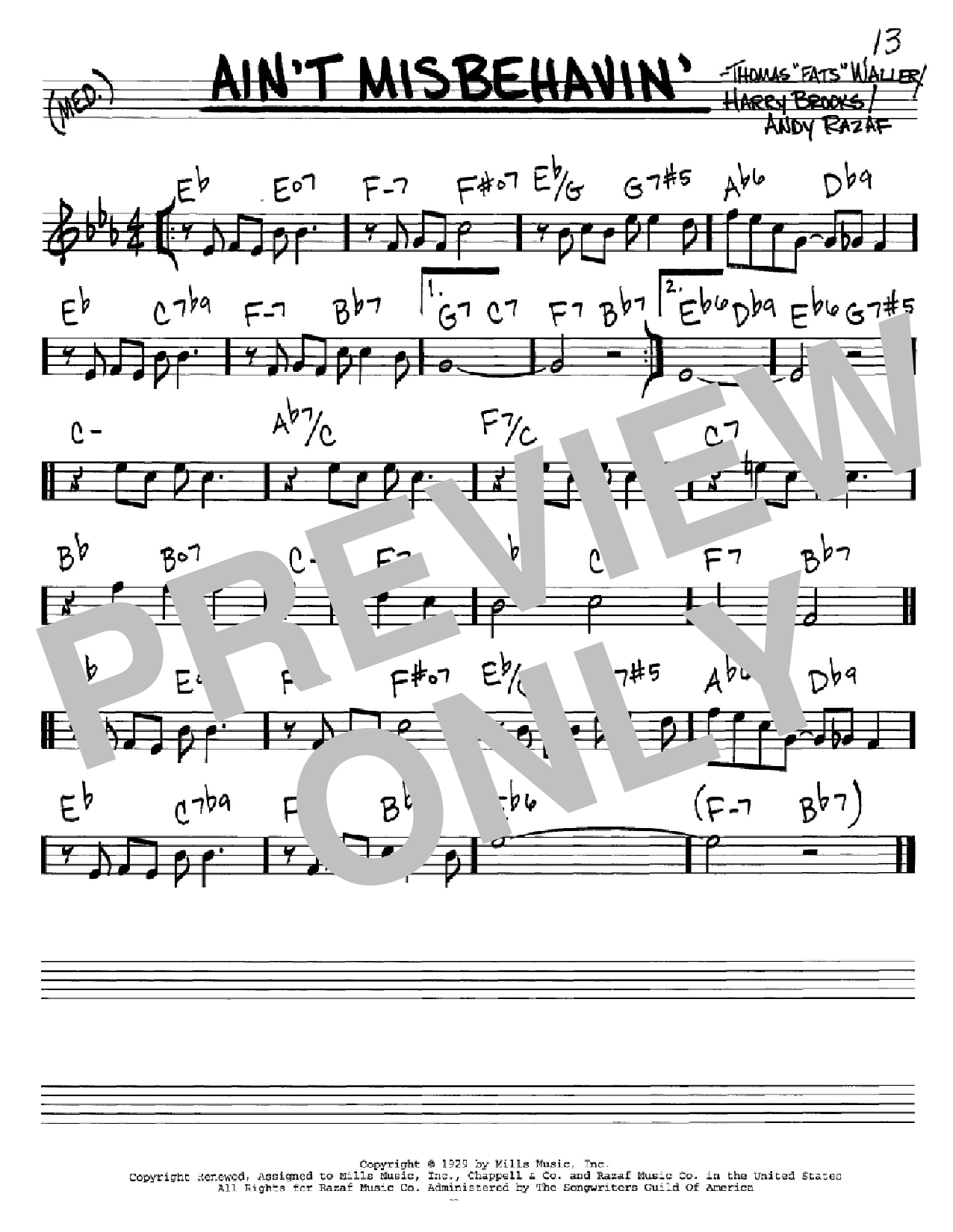 Produktbild zu: Ain't Misbehavin'