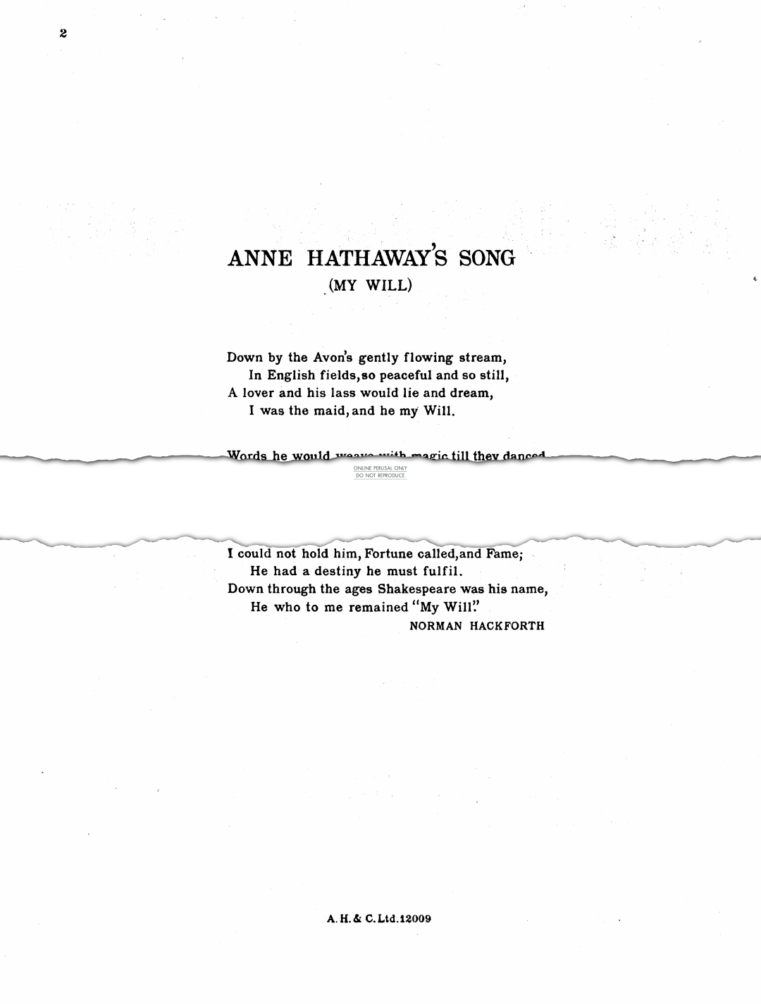 Produktgalerie: Seite 1 von 1 Anne Hathaway's Song, Norman Hackforth, Gesang, Klavier