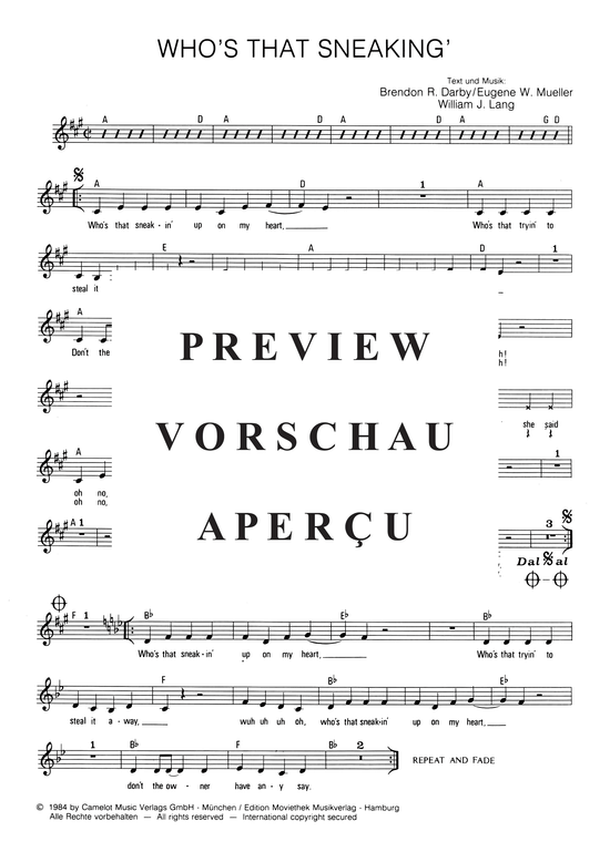 Produktbild zu: Who's that sneaking 1986