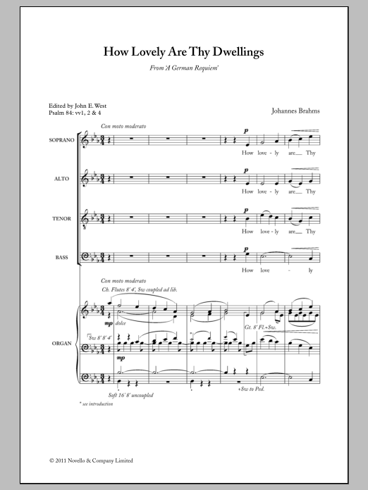 Produktgalerie: Seite 1 von 1 How Lovely Are Thy Dwellings, Johannes Brahms, Chor
