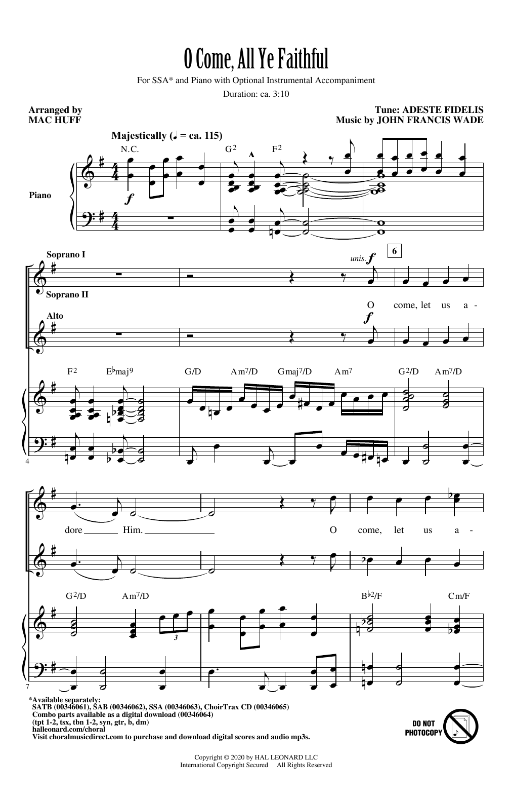 Produktgalerie: Seite 1 von 1 O Come, All Ye Faithful (arr. Mac Huff), John Francis Wade, Chor