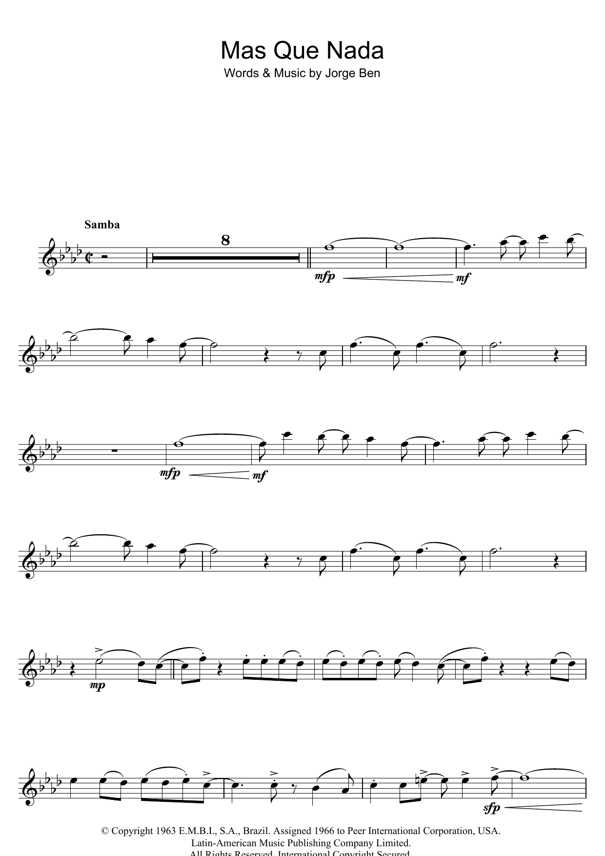 Product gallery: Page 1 of 1 Mas Que Nada (Say No More), Sergio Mendes