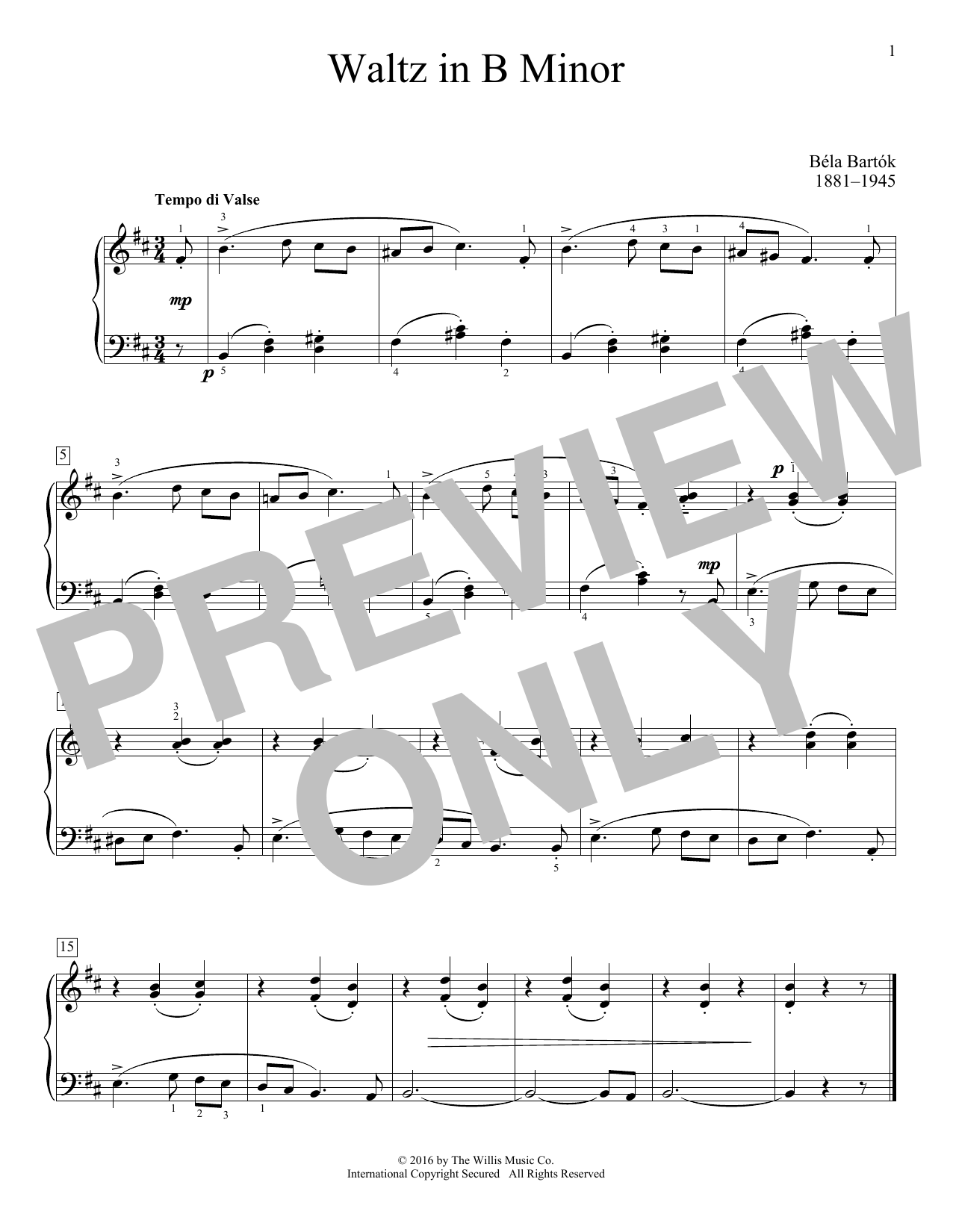 Produktbild zu: Waltz In B Minor