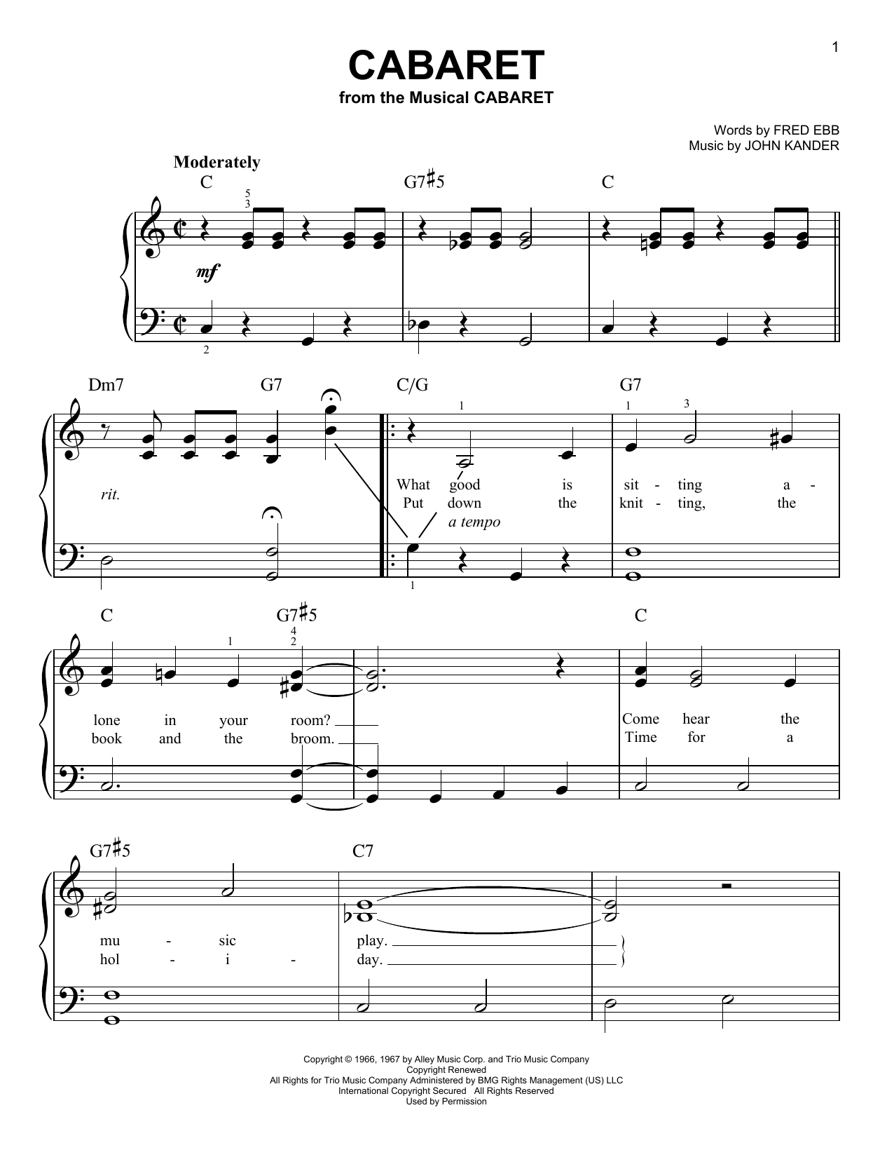 Produktgalerie: Seite 1 von 1 Cabaret, Kander & Ebb, Klavier