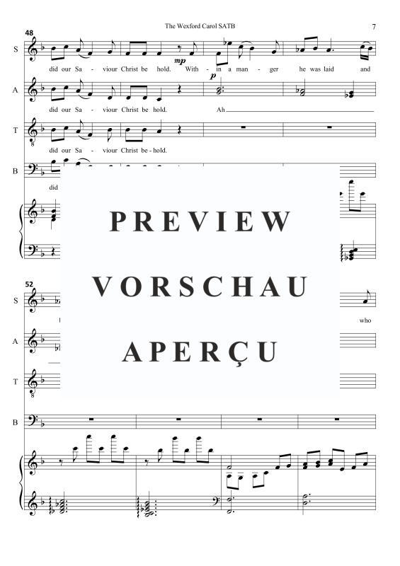 Produktgalerie: Seite 10 von 11 The Wexford Carol, , Gemischter Chor und Klavier