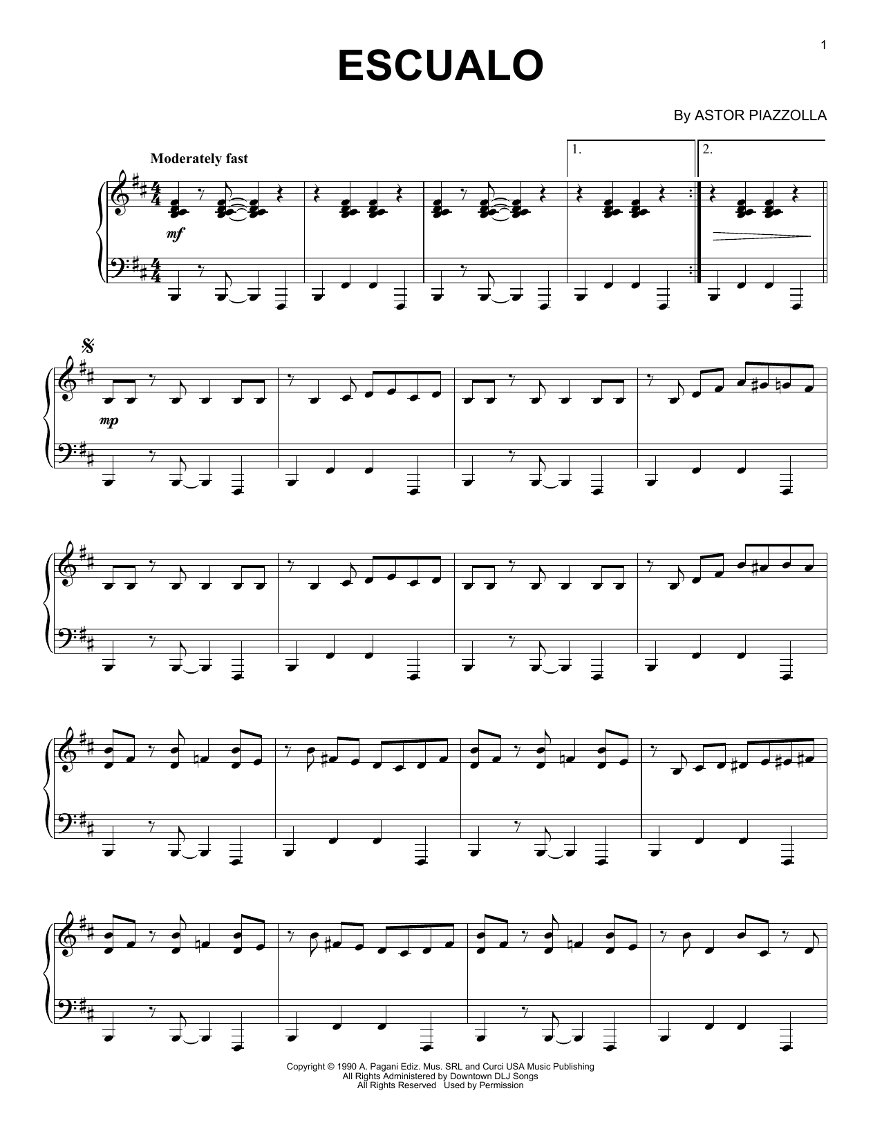 Produktgalerie: Seite 1 von 1 Escualo, Astor Piazzolla, Klavier