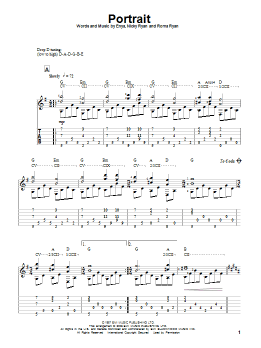 Produktgalerie: Seite 1 von 1 Portrait, Enya, Gitarre
