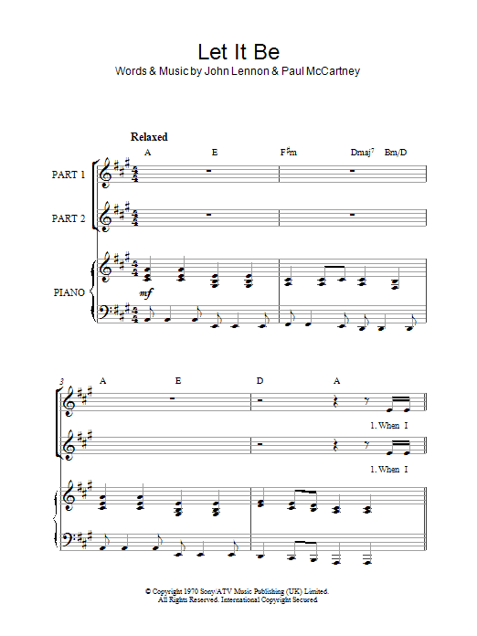 Product gallery: Page 1 of 1 Let It Be (arr. Rick Hein), The Beatles
