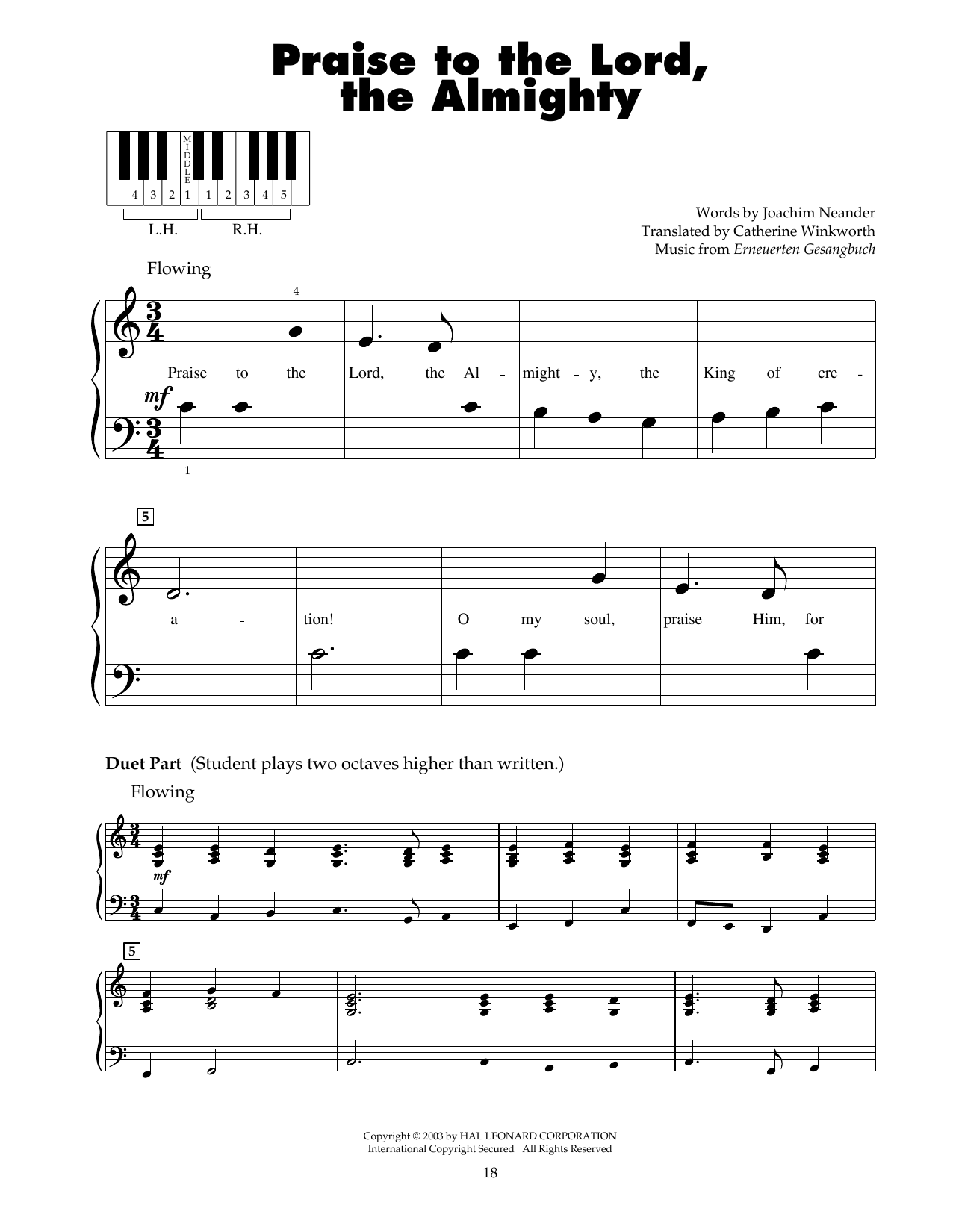 Produktbild zu: Praise To The Lord, The Almighty