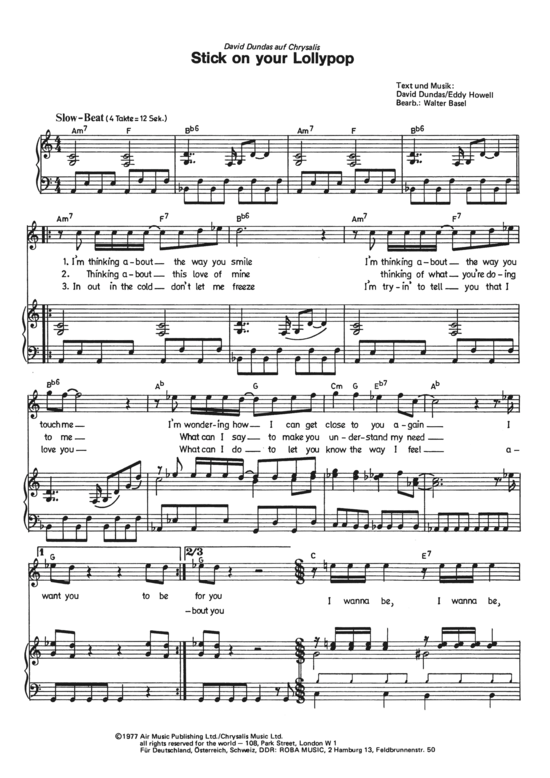 Produktbild zu: Stick on your lollypop 1977