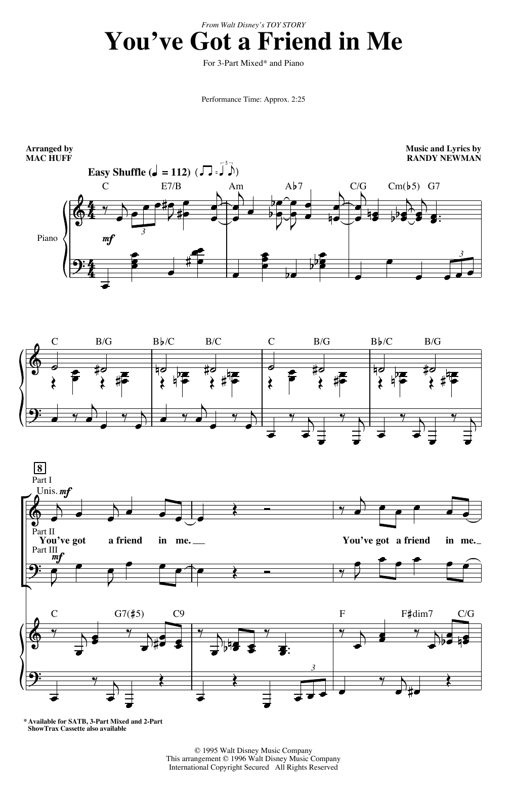 Produktbild zu: You've Got A Friend In Me (from Toy Story) (arr. Mac Huff)