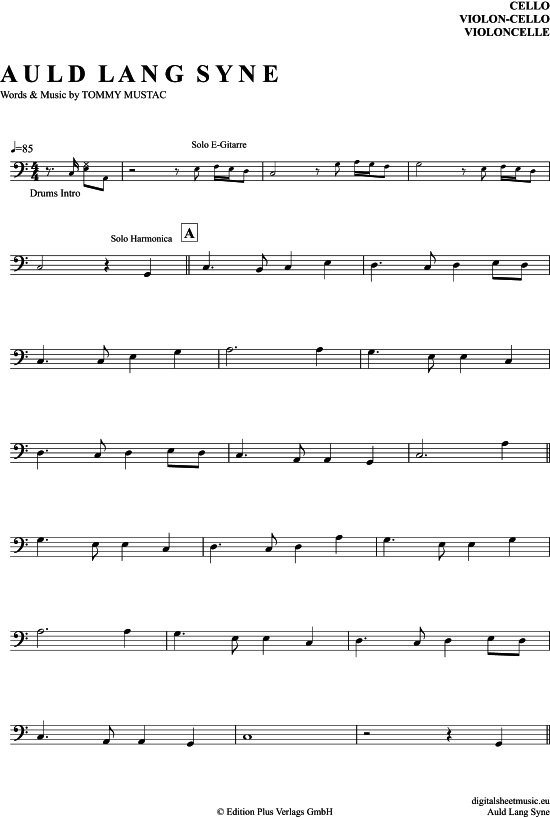 Produktgalerie: Seite 1 von 4 Auld Lang Syne , Hirte, Michael, (Violon-Cello)