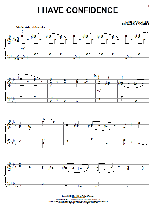Product gallery: Page 1 of 1 I Have Confidence (from The Sound of Music), Rodgers & Hammerstein