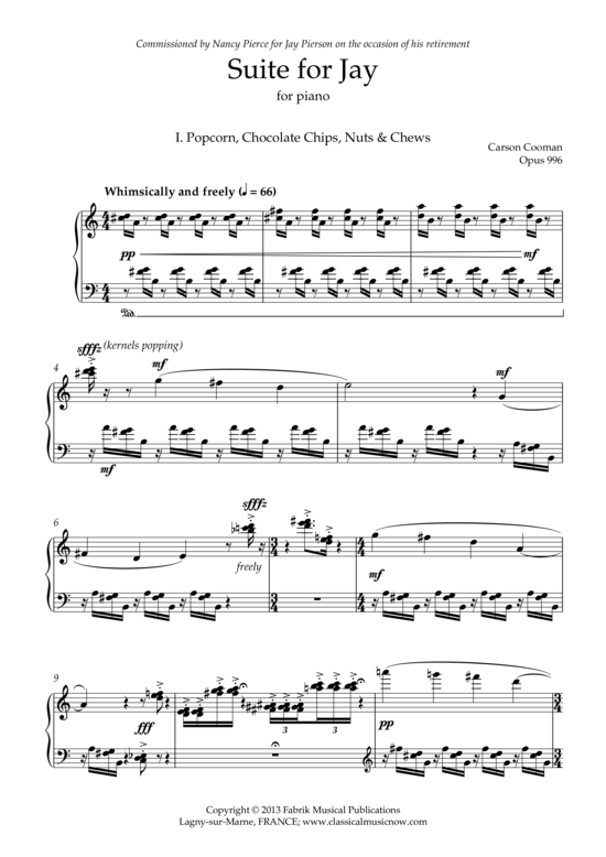Product picture to: Suite for Jay Carson Cooman