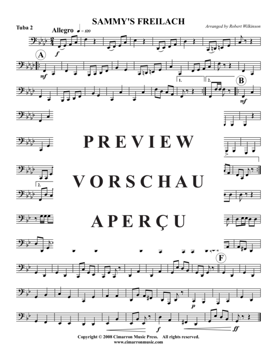 Product gallery: Page 10 of 10 Sammy's Freilach , , (Tuba Quartet: 2x Baritone, 2xTuba)