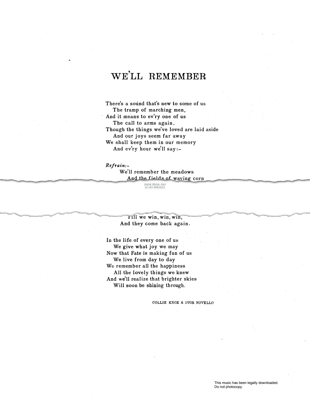 Produktbild zu: We'll Remember (Grin, Grin, Grin! Win, Win, Win!)