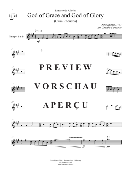 Produktgalerie: Seite 6 von 8 God of Grace and God of Glory , , (Blechbläserquintett)