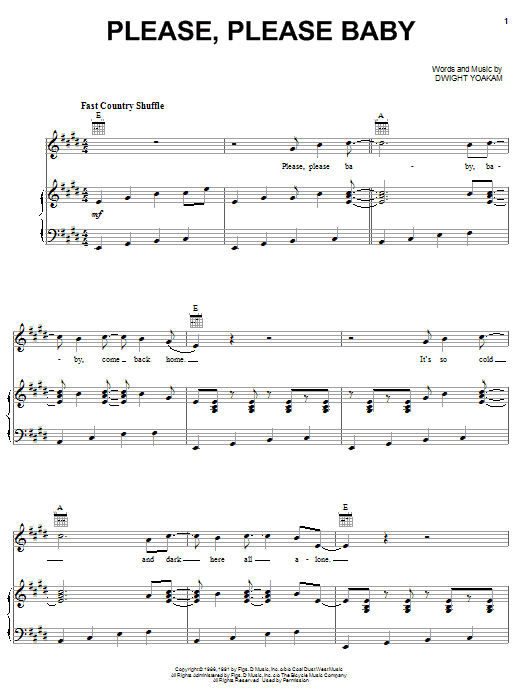 Produktgalerie: Seite 1 von 1 Please, Please Baby, Dwight Yoakam, Gesang, Gitarre, Klavier