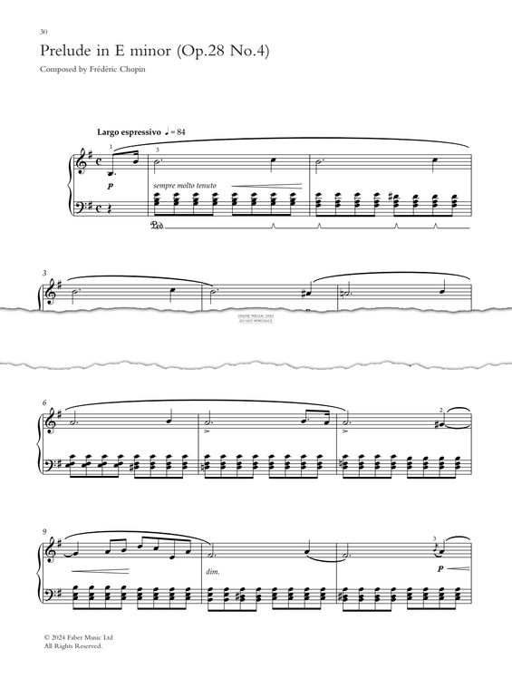 Product picture to: Prelude In E Minor (Op. 28, No.4)