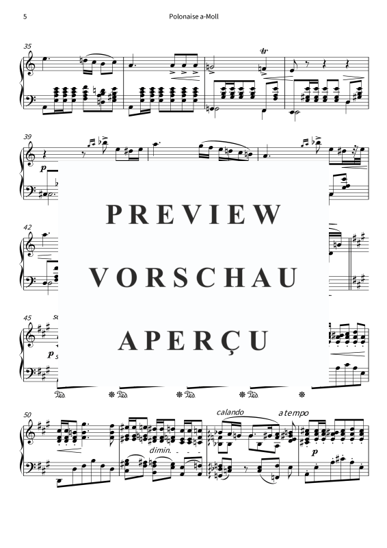 Product gallery: Page 7 of 10 Polonaise a-Moll - aus Soirées musicales op. 6 Nr. 6, , Solo Piano