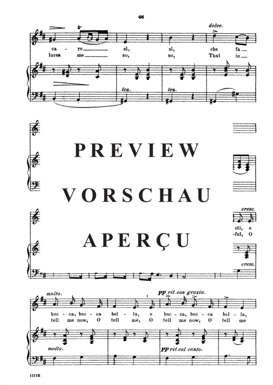 Product gallery: Page 3 of 9 Pur dicesti, o boca bella, Parisotti, Alessandro, Medium Voice and Piano