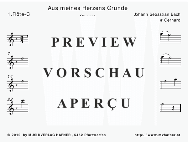 gallery: Aus meines Herzens Grunde, , (Großes Blasorchester)