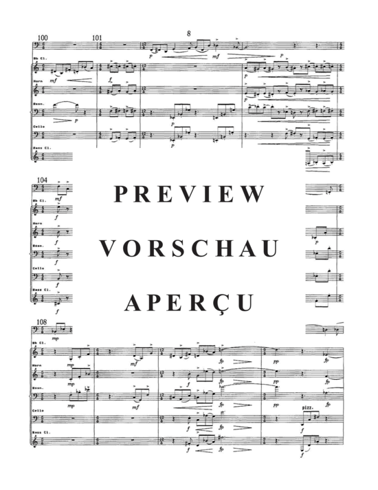 Produktgalerie: Seite 12 von 21 Blithe Spirit , , (Gemischtes Ensemble für Klarinette, Horn, Fagott, Violoncello + Tuba Solo)