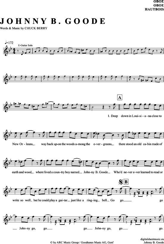 Produktgalerie: Seite 1 von 4 Johnny B. Goode , Berry, Chuck, (Oboe)