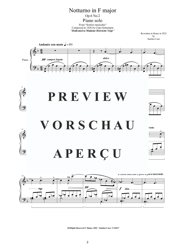 Product gallery: Page 3 of 8 Notturno in F-Dur Op. 6 No. 2, , Solo Piano