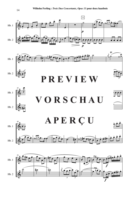 Product gallery: Page 15 of 21 Three Duos Concertants, Opus 13 , , (Oboe duet)