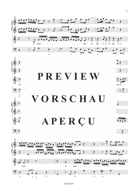 Produktgalerie: Seite 6 von 11 Paratum cor meum, , Gemischtes Ensemble T, 2 Violinen und BC