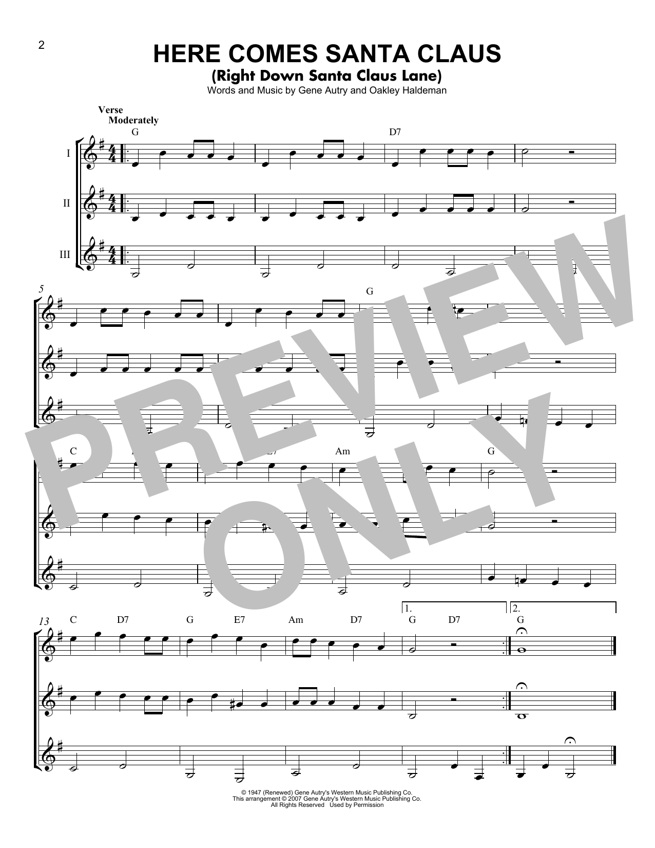 Produktbild zu: Here Comes Santa Claus (Right Down Santa Claus Lane)