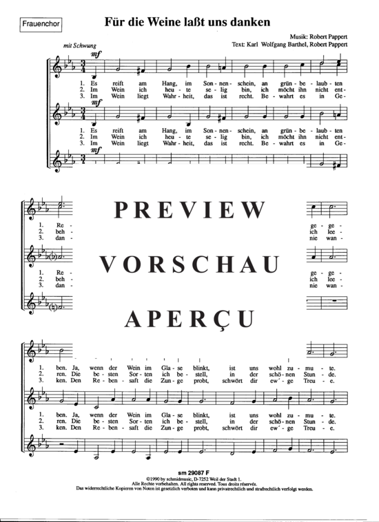 gallery: Für die Weine lasst uns danken , , (Frauenchor)