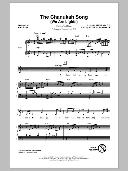Product gallery: Page 1 of 1 The Chanukah Song (We Are Lights), Mac Huff