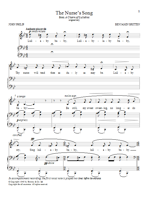 Produktbild zu: The Nurse's Song
